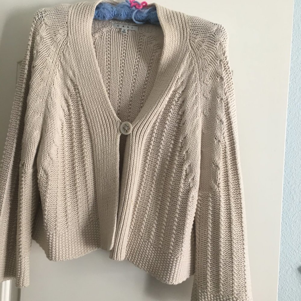 Cream knit sweater CAbi Style 918